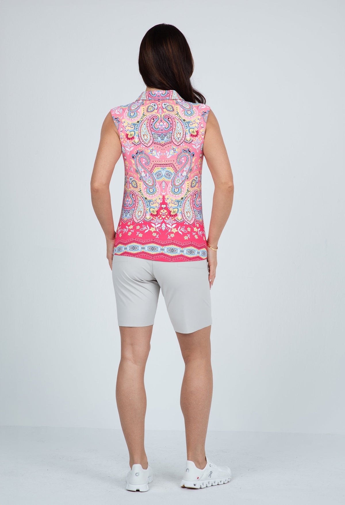 Vicki Print Sleeveless Polo ¨C 14874